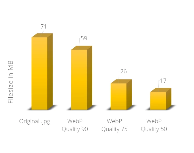 Jpeg vs WebP image optimization difference
